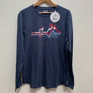 NWT Maloja Biathlon USA Long Sleeve Shirt Men's Large Blue Color NEW